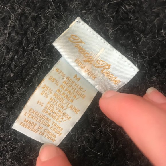 Designer Vintage Tracy Reese Grey Maxi Sweater Coat Size M - Picture 5 of 5